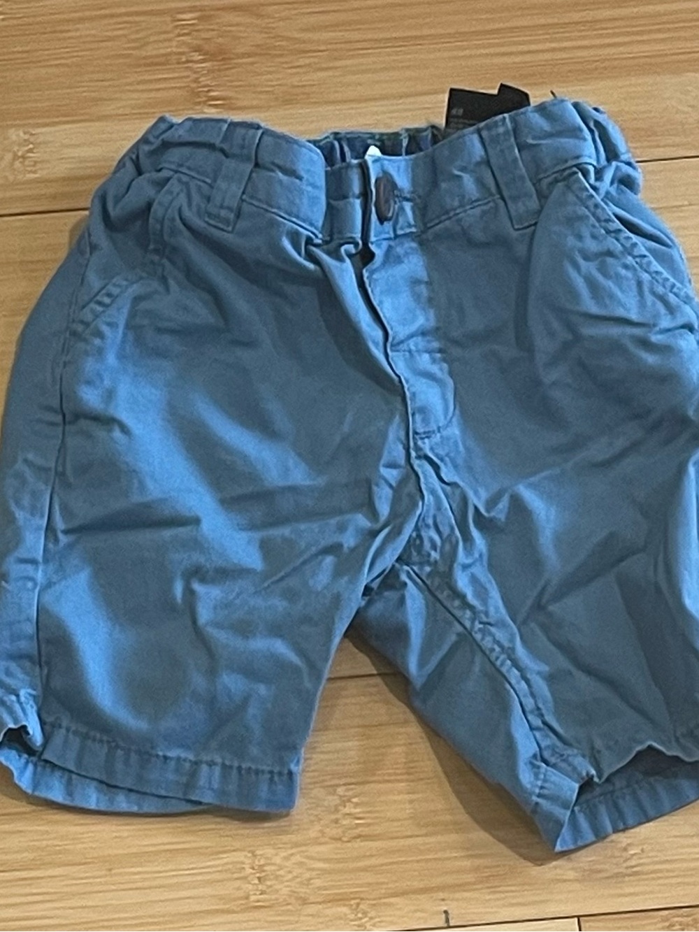 LIKE NEW! H&M Kids Toddler Baby Cotton Play Shorts Light Blue Sz 9-12 M